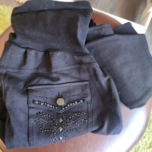 Motherhood Black Embellished Leggings